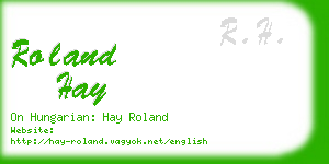 roland hay business card